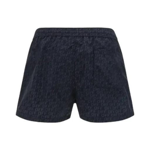 Off-White Allover Logo Printed Swim Shorts