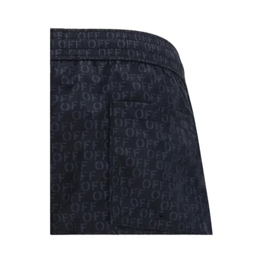 Off-White Allover Logo Printed Swim Shorts