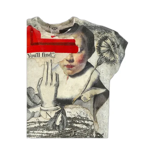 Round Collar Printed T-Shirt