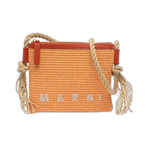 Marni Marcel Logo Embroidered Crossbody Bag