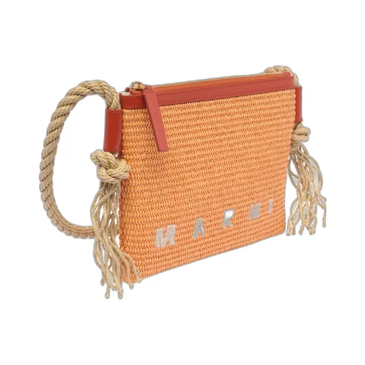 Marni Marcel Logo Embroidered Crossbody Bag