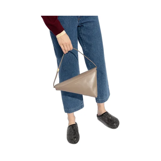 Marni Prisma Logo Embossed Shoulder Bag