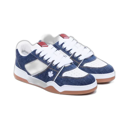 Dsquared2 Denim Patchwork Low-Top Sneakers