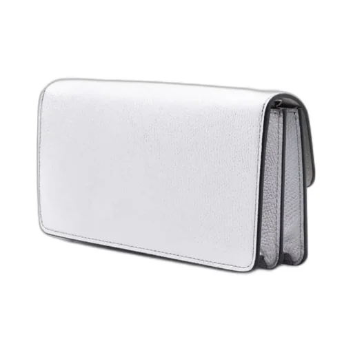 Valentino Vlogo Signature Metallic Effect Foldover Top Wallet