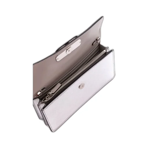 Valentino Vlogo Signature Metallic Effect Foldover Top Wallet