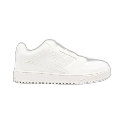 Emporio Armani Logo Debossed Lace-Up Sneakers