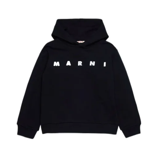 Marni Kids Logo-Printed Long Sleeved Hoodie