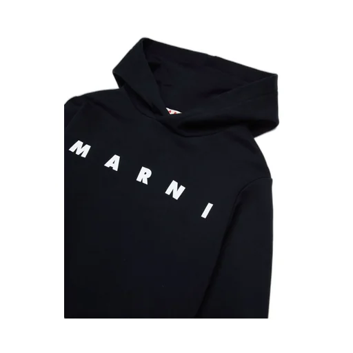 Marni Kids Logo-Printed Long Sleeved Hoodie