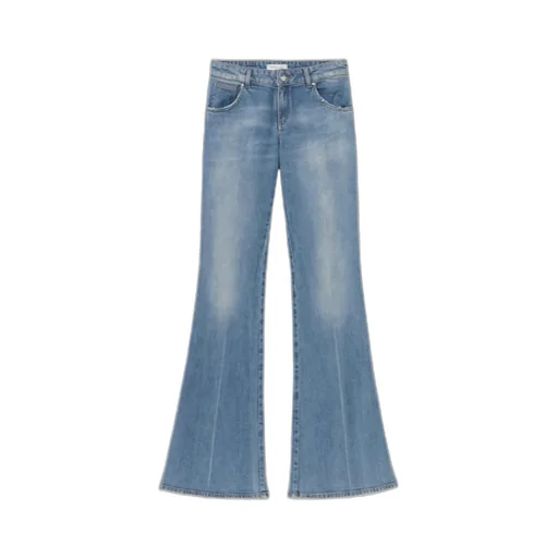 Flared-Leg Cotton Jeans