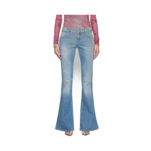 Flared-Leg Cotton Jeans