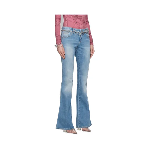Flared-Leg Cotton Jeans