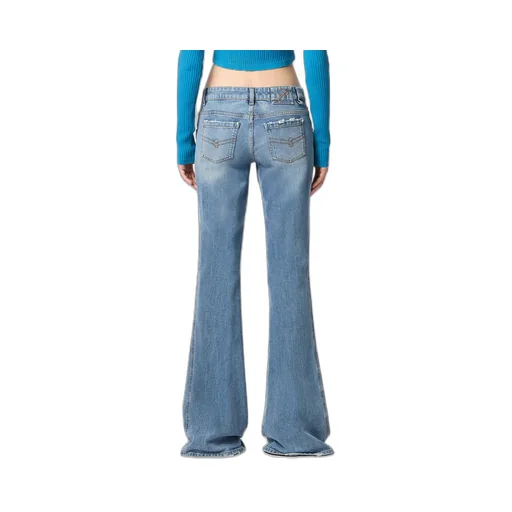 Flared-Leg Cotton Jeans