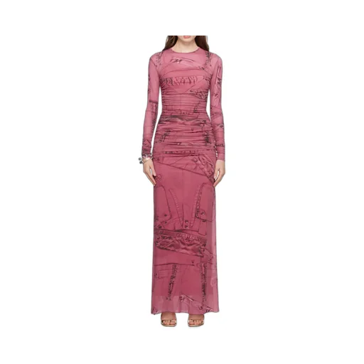Cargo Patch-Print Maxi Dress