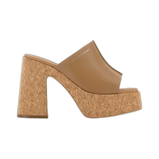 Stella Mccartney Logo Printed Platform Sandals