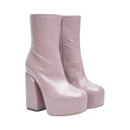 Thick Sole Zipper Short Boots