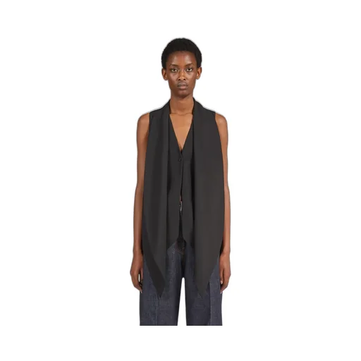 Salvatore Ferragamo Pointed Hem Straight Cut Back Waistcoat