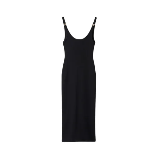 Miu Miu Sleeveless Ribbed-Knit Midi Dress