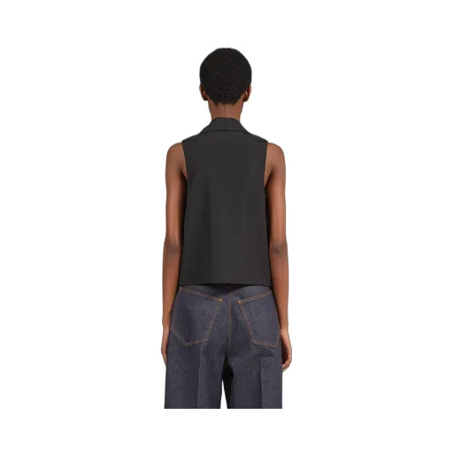 Salvatore Ferragamo Pointed Hem Straight Cut Back Waistcoat