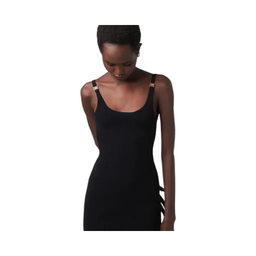 Miu Miu Sleeveless Ribbed-Knit Midi Dress