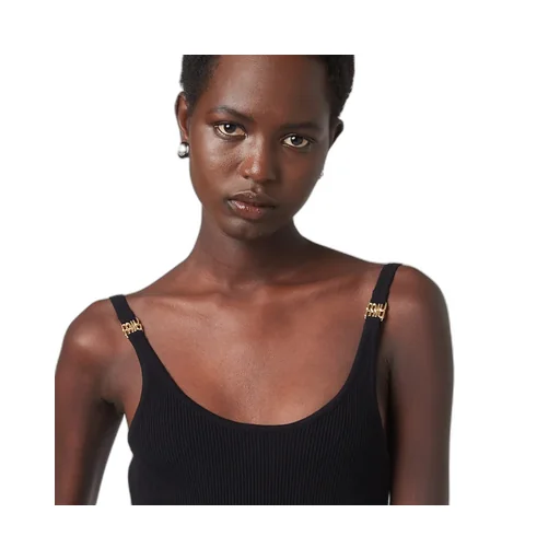 Miu Miu Sleeveless Ribbed-Knit Midi Dress