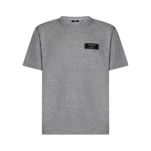 Balmain Logo Patch Crewneck T-Shirt
