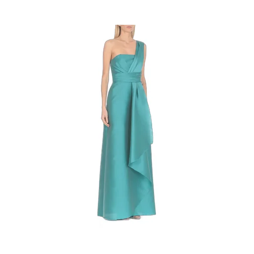 Asymmetrical Pleated Shoulder Dress