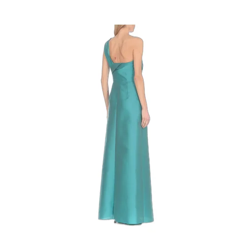 Asymmetrical Pleated Shoulder Dress