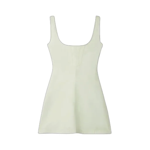 Stella Mccartney Ribbed-Detail A-Line Sleeveless Mini Dress