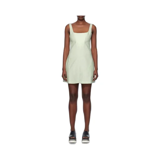 Stella Mccartney Ribbed-Detail A-Line Sleeveless Mini Dress