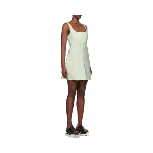 Stella Mccartney Ribbed-Detail A-Line Sleeveless Mini Dress