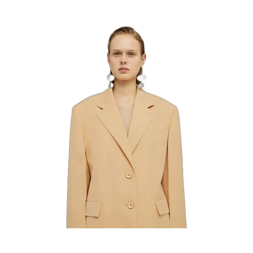 Jil Sander Single-Breasted Crepe Tailored Blazer
