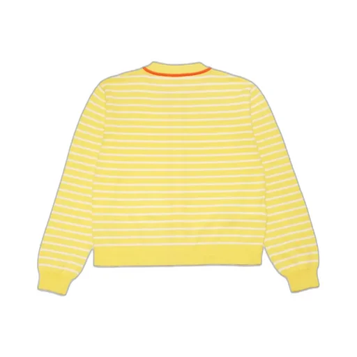 Marni Kids Logo Patch Striped Cardigan