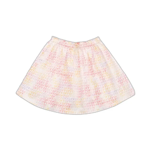 Off-White Kids All-Over Logo Printed Flared Skirt