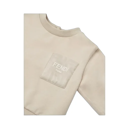 Fendi Kids Logo Embroidered Crewneck Sweatshirt