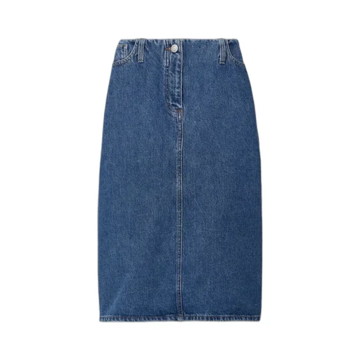 Magda Butrym Straight Hem Midi Denim Pencil Skirt
