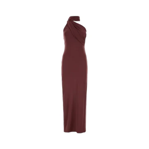 Magda Butrym Shawl-Collar Sleeveless Maxi Dress