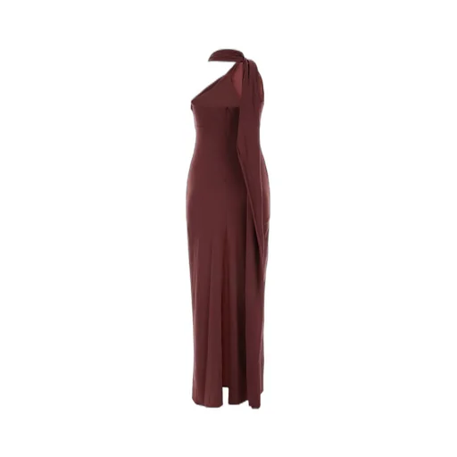 Magda Butrym Shawl-Collar Sleeveless Maxi Dress