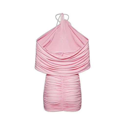 Magda Butrym Ruched Flower Appliqué Wrapped Dress