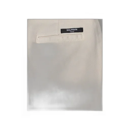 Balmain Kids Turn-Up Cuff Twill Tailored Shorts