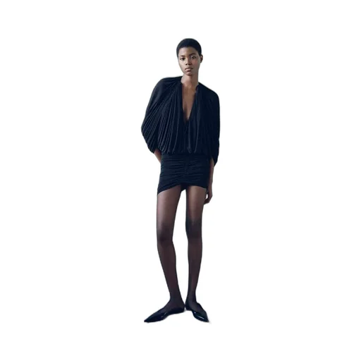 Saint Laurent Nour Pointed Toe Slippers