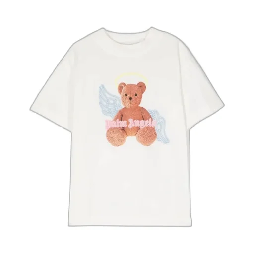 Palm Angels Kids Angel Bear Printed Crewneck T-Shirt