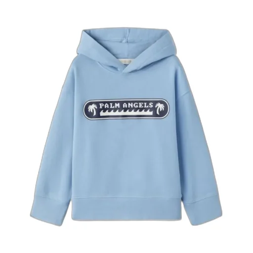 Palm Angels Kids Logo-Printed Long Sleeved Hoodie
