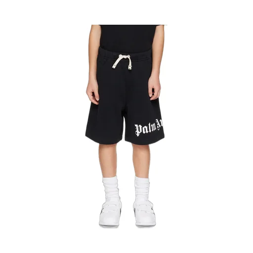 Palm Angels Kids Logo-Printed Drawstring Bermuda Shorts