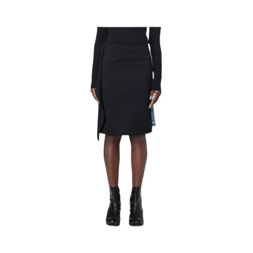 Mm6 Maison Margiela Panelled Denim Miniskirt