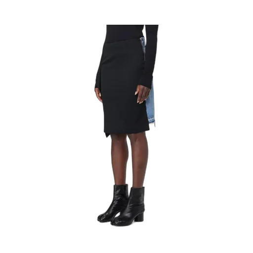 Mm6 Maison Margiela Panelled Denim Miniskirt