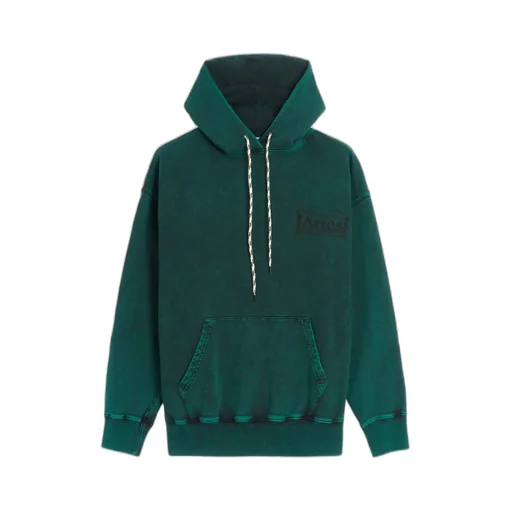 Logo-Print Distressed-Finish Cotton Hoodie