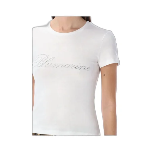 Blumarine Logo Embellished Crewneck T-Shirt