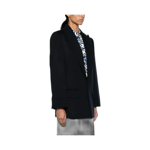 Peak-Lapels Single-Breasted Blazer