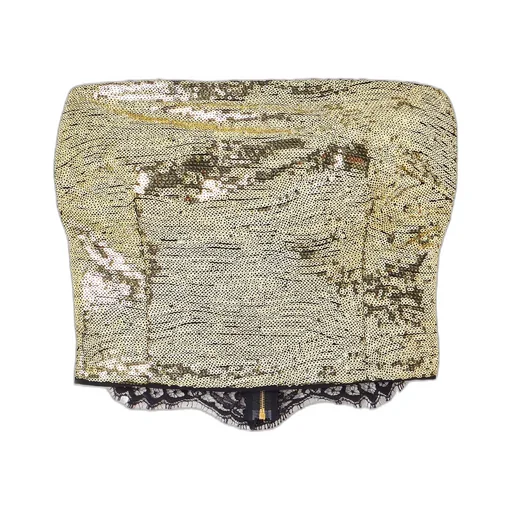 Sequin-Embellished Strapless Top