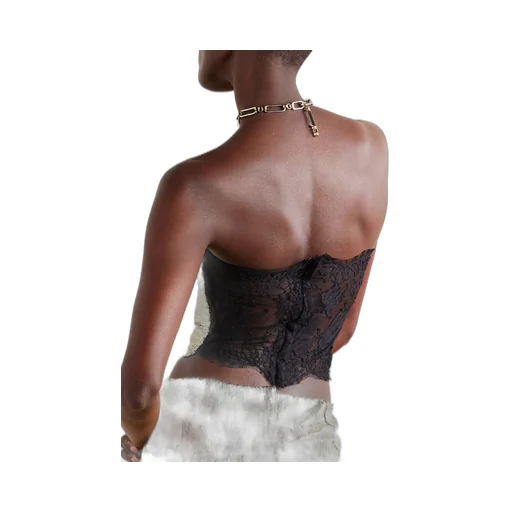 Sequin-Embellished Strapless Top
